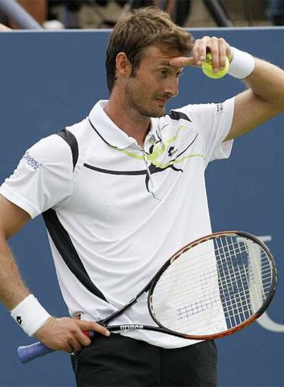 Juan Carlos Ferrero, durante el partido ante Del Potro.