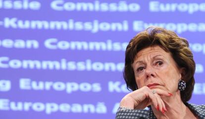 Neelie Kroes, excomisaria europea de Competencia.