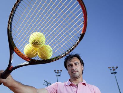 Alberto Berasategui, el pasado miércoles en el Real Club de Tenis de Barcelona, la ciudad donde reside.