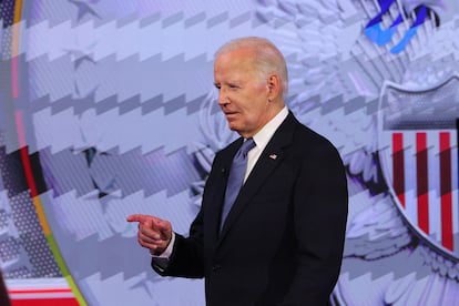 Joe Biden, durante el debate.