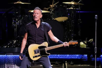 Bruce Springsteen cantando en el Barclays Center (Nueva York), el pasado 3 de abril.