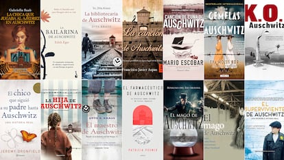 Combo de libros con temática Auschwitz.