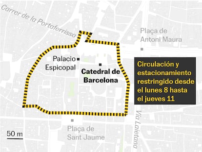 Traffic cuts and public transport lines affected in Barcelona during the Pope's visit | News from Catalonia