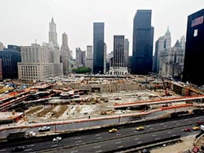 Imagen de la zona cero de Manhattan, una vez terminadas las labores de desescombro y rehabilitación. VISTA AÉREA - PAISAJE URBANO