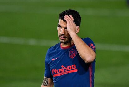 Luis Suárez, durante el Villarreal-Atlético (0-2) disputado en el estadio de La Cerámica el pasado 28 de febrero. / Pablo Morano (REUTERS)