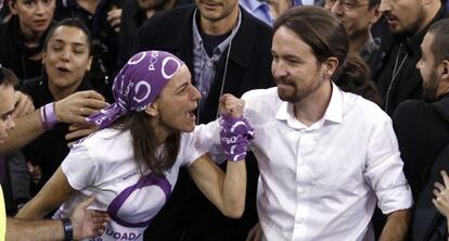 Pablo Iglesias at the Podemos assembly last October.