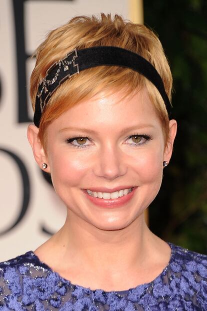 Michelle Williams triunfó, aunque la combinación entre diadema, pelo corto, y mínimo maquillaje quizá le dio un aspecto demasiado natural.