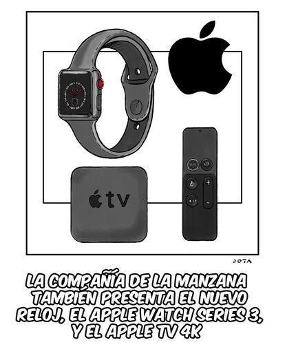 La compañía de la manzana también presenta el nuevo reloj, el Apple Watch Series 3, y el Apple TV 4K