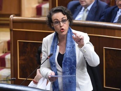 La ministra de Trabajo, Magdalena Valerio, en el Congreso.