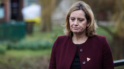 Amber Rudd en una visita a Salisbury (Inglaterra), el pasado 9 de marzo.