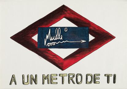 'Muelle, a un metro de ti' (1986), una de las obras que se van a subastar en Durán.
