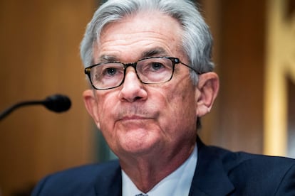 Jerome Powell, presidente de la Reserva Federal, comparece ante un comité del Senado el 3 de marzo.