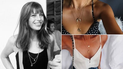 Colgantes: muchos y delicados

Lo que los ingleses llamarían 'necklace layering', no es otra cosa que ponerse al mismo tiempo varios collares de distintas alturas y formas. Los últimos tiempos no dejamos de ver esta fórmula en distintos blogs de estilo interpretada a base de colgantes sencillos y finitos. No hace falta decir quién se pasó los 70 haciendo lo propio, ¿verdad?