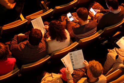 Asistentes del Festival Eñe en el Círculo de Bellas Artes, el 10 de noviembre de 2021.