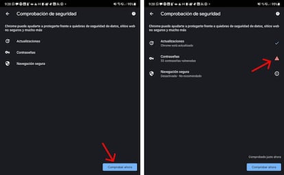 Comprobación de sesiones seguras en Android.