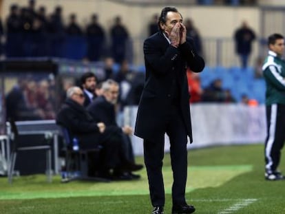 Cesare Prandelli durante el partido amistoso contra Espa&ntilde;a en el Vicente Calder&oacute;n. 