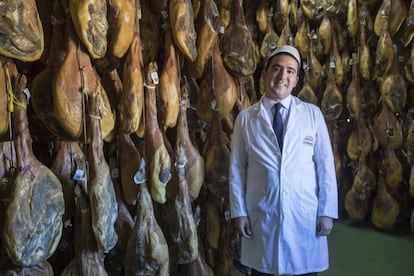 Teo Martínez, the owner of La Hoguera cured meats factory.