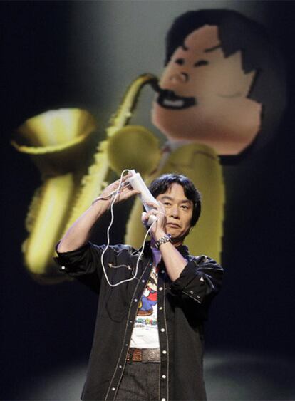 Shigeru Miyamoto, de la división de entretenimiento de Nintendo.