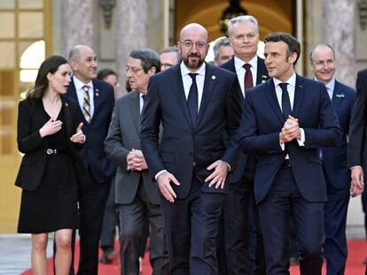 Cumbre de la Unión Europea en Versalles (Francia), este viernes.