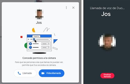 Google Duo, llamadas desde el ordenador.