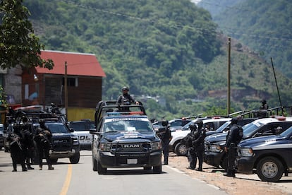 Miembros de la Fuerza de Reacción Inmediata Pakal, Chiapas, el 10 de junio de 2025.