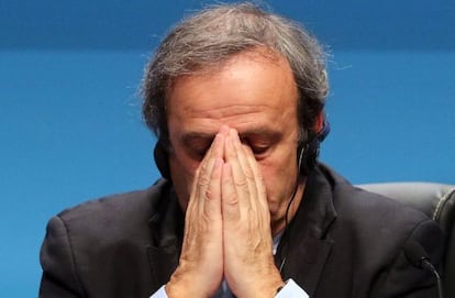 Platini, en un congreso de la UEFA en Viena el pasado 8 de octubre