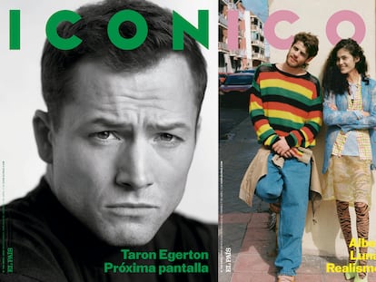 Las dos portadas del número de ICON de abril.