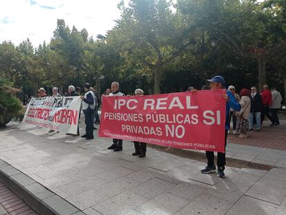 Una manifestación de pensionistas a inicios de octubre.