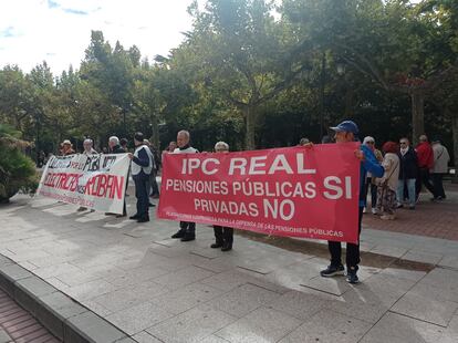 Una manifestación de pensionistas a inicios de octubre.