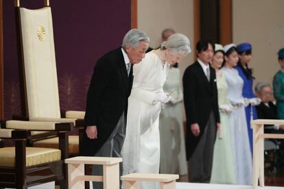Ceremonia de abdicación, este martes en Tokio.