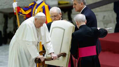 El papa Francisco, este miércoles en una audiencia en el Vaticano.