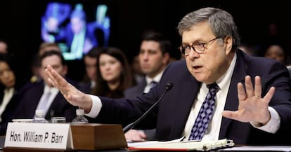 William Barr, en su comparecencia ante el Senado de EE UU.