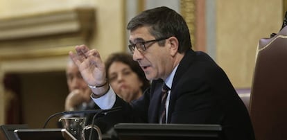 Patxi López, en el Congreso de los Diputados, el pasado 28 de abril.