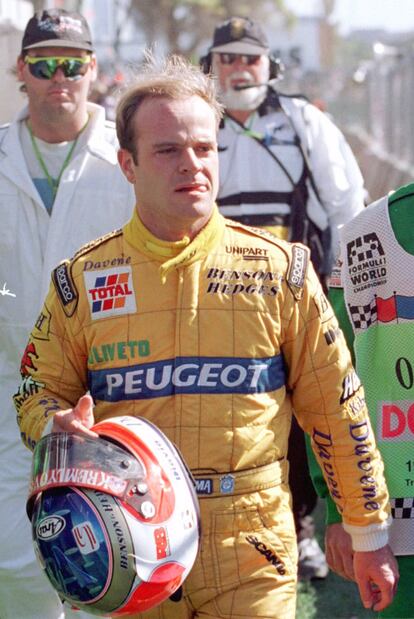 En 1996, último año de Barrichello en Jordan, el paulista terminó el campeonato en octava posición. En la fotografía, en el GP de Australia, el 9 de marzo de 1996.