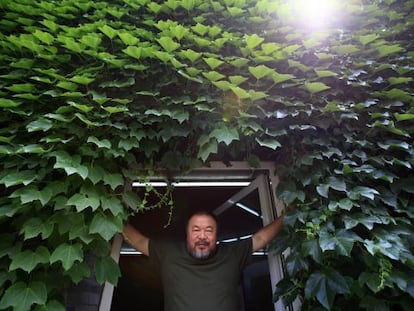 El artista chino Ai Weiwei, en la puerta de su estudio en Pek&iacute;n.