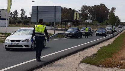 La entrada a Escalona (Toledo) el 8 de abril de 2020, en una imagen cedida por el Ayuntamiento de la localidad.