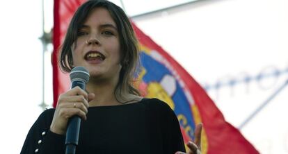 Camila Vallejo en un mitin el pasado 10 de noviembre.