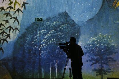 El artista Álvaro Perdices y el cineasta Andrés Sanz junto con los músicos Santiago Rapallo y Javier Adán han creado una videoinstalación que mete al espectador en los infinitos universos que se encuentran dentro de 'El jardín de las delicias'.