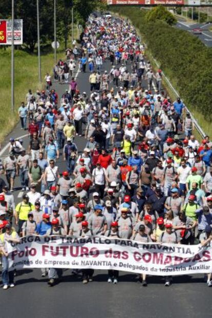 Protesta de los trabajadores de Navantia