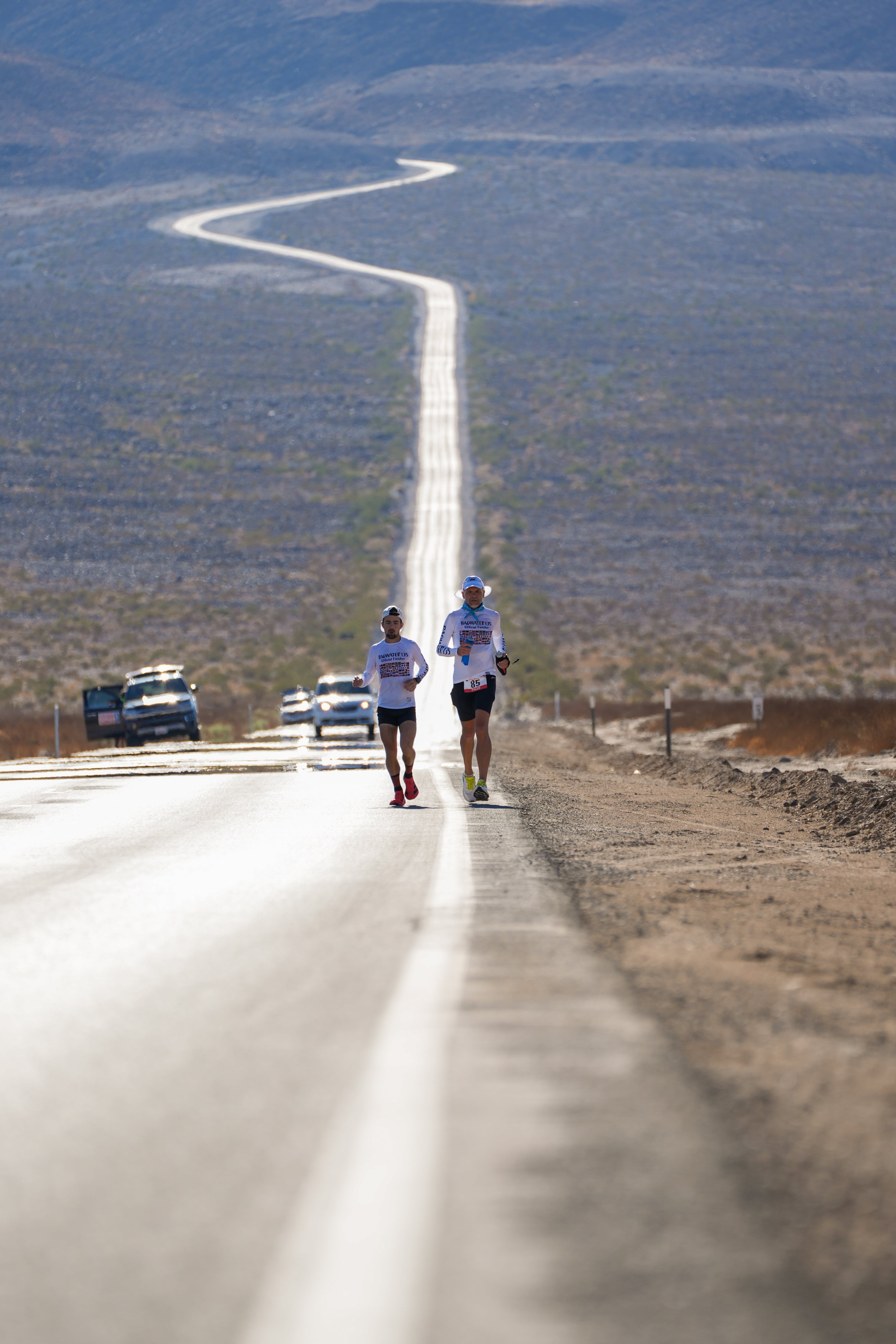 Imagen de Peñalba durante la carrera en Panamint Springs cedida por Joaquín Candel, su entrenador. 