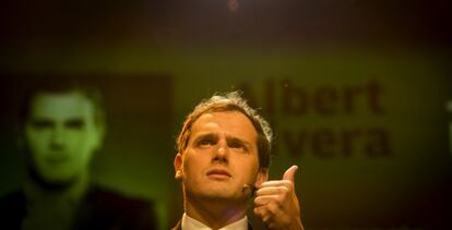 Albert Rivera, en el acto del pasado jueves en el Auditori.