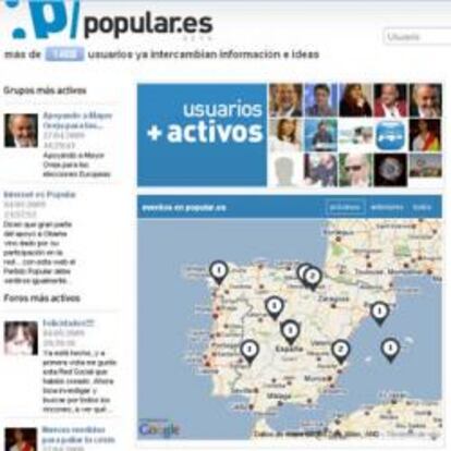 El PP ha incorporado una comunidad de usuarios en su nueva web