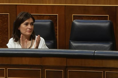 La exministra de Sanidad Carmen Montón, en el Congreso de los Diputados