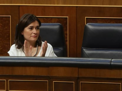 Spanish Health Minister Carmen Montón in Congress.