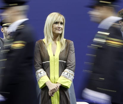 La delegada del Gobierno en Madrid, Cristina Cifuentes, durante la fiesta de la policía, el 2 de octubre de 2012.