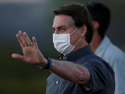 El presidente brasileño, Jair Bolsonaro, el lunes pasado en el palacio de Gobierno de Brasilia.