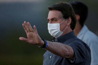 El presidente brasileño, Jair Bolsonaro, el lunes pasado en el palacio de Gobierno de Brasilia.