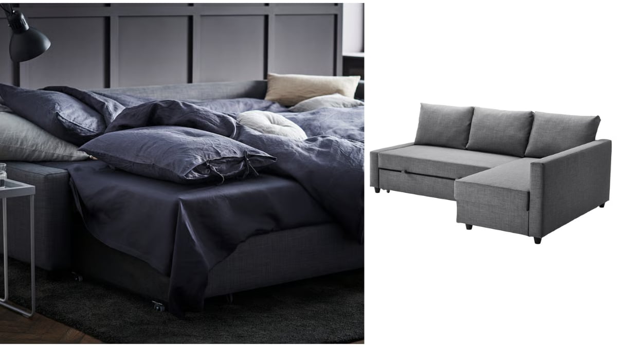 Sofá cama con chaiselongue FRIHETEN.
