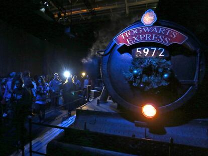 El tren Hogwarts Express, en la exposición.