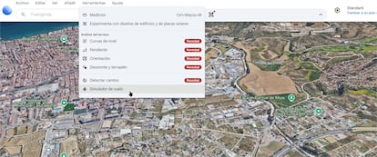 Simulador de vuelo en Google Earth